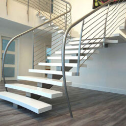 lan can inox cho cau thang dep