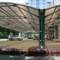 mau nha xe khung thep tien che don gian